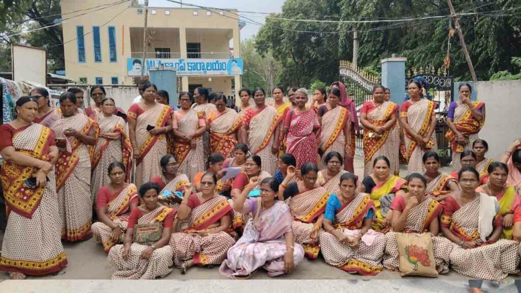 Anganwadi Teachers Protest