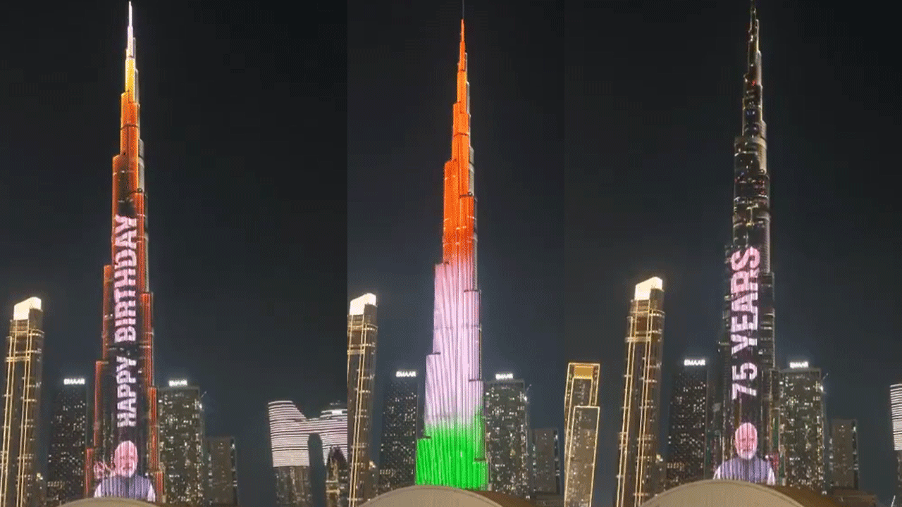 Burj Khalifa | బుర్జ్‌ ఖలీఫాపై మెరిసిన ప్రధాని మోదీ.. ఆకట్టుకుంటున్న వీడియో