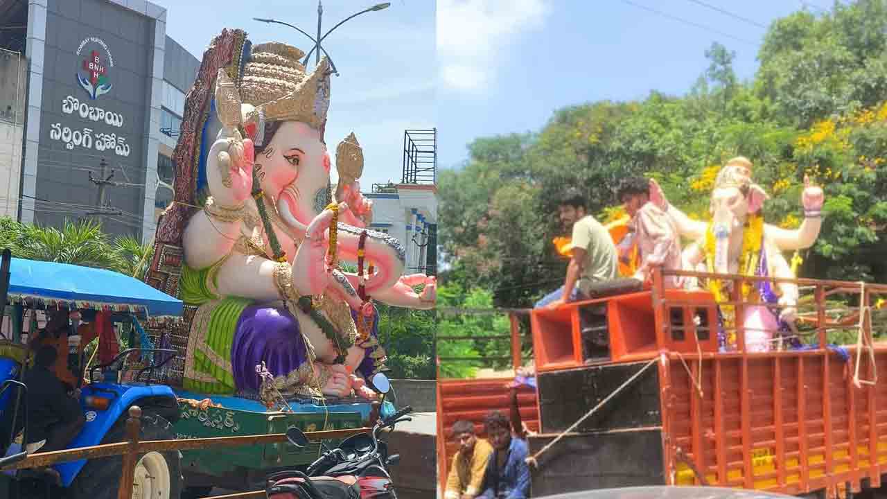 Ganesh Immersion | గంగమ్మ ఒడికి చేరుకున్న గణనాథులు.. పటిష్ట బందోబస్తు మధ్య కొనసాగిన యాత్ర