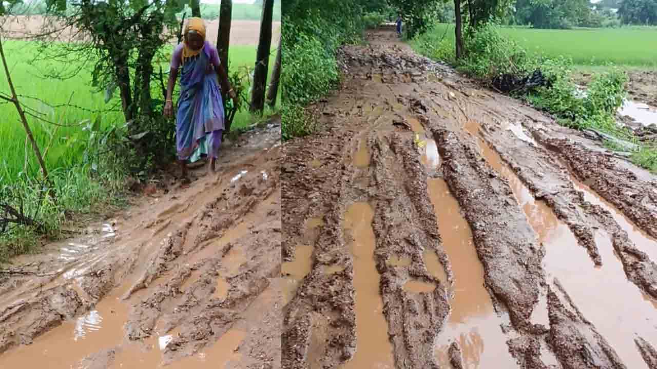 KCR Colony | భారీ వర్షానికి రోడ్డు చిత్తడి మయం.. సొంత ఖర్చులతో కేసీఆర్‌ కాలనీ రోడ్డుకు మరమ్మతులు