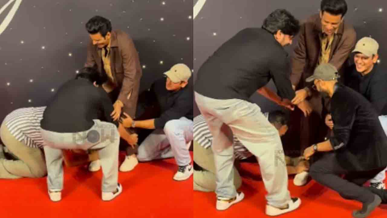 Manoj Bajpayee | మనోజ్ బాజ్పేయ్ కాళ్ల మీద పడిన అనురాగ్ కశ్యప్, జైదీప్ అహ్లావత్.. వీడియో