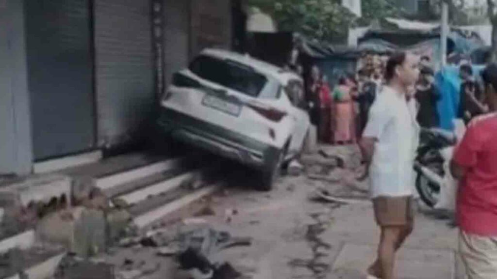 Suv Jumps Footpath