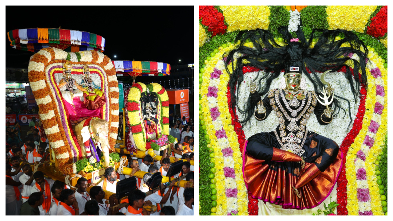 Srisailam Temple | శ్రీశైలం : శరన్నవరాత్రి వేడుకలు శ్రీశైల క్షేత్రంలో ఘనంగా జరుగుతున్నాయి. ఉత్సవాల్లో ఏడోరోజైన ఆదివారం భ్రమరాంబ దేవి కాళరాత్రి అలంకారంలో భక్తులకు దర్శనం ఇచ్చారు. 