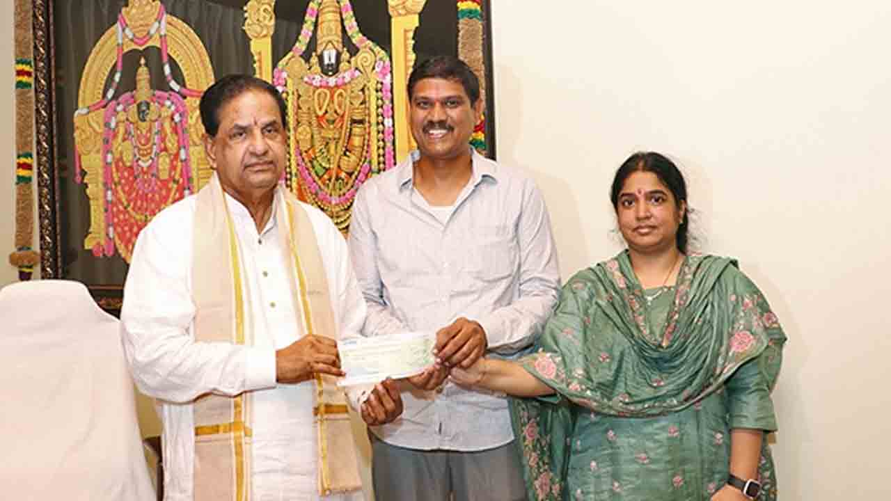 TTD | టీటీడీకి రూ.1.01 కోట్లు విరాళం అందజేత