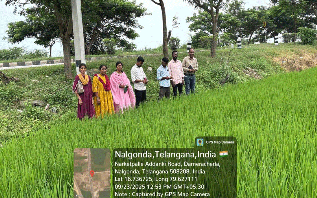 Damaracharla : శాస్త్రవేత్తల బృందం వరి పంట పొలాల ప‌రిశీల‌న‌