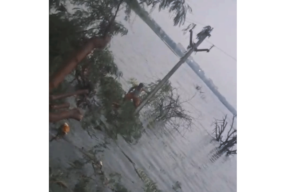 Bibinagar : వర్షంలోనూ చెరువులో ఈదుకుంటూ వెళ్లి విద్యుత్ పునరుద్ధరణ