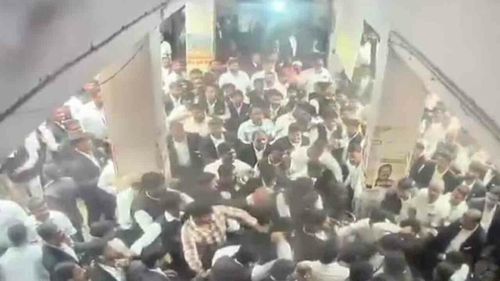 Lawyers Rain Blows On Cop