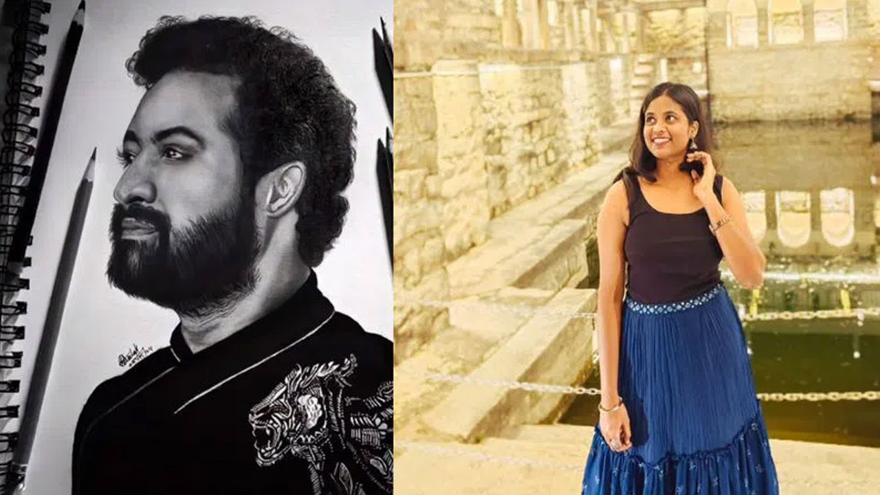 NTR | ఎన్టీఆర్ పెన్సిల్‌ స్కెచ్‌కి భారీ ధర.. ₹1.45 లక్షలు చెల్లించి అమెరికా అభిమాని కొనుగోలు!