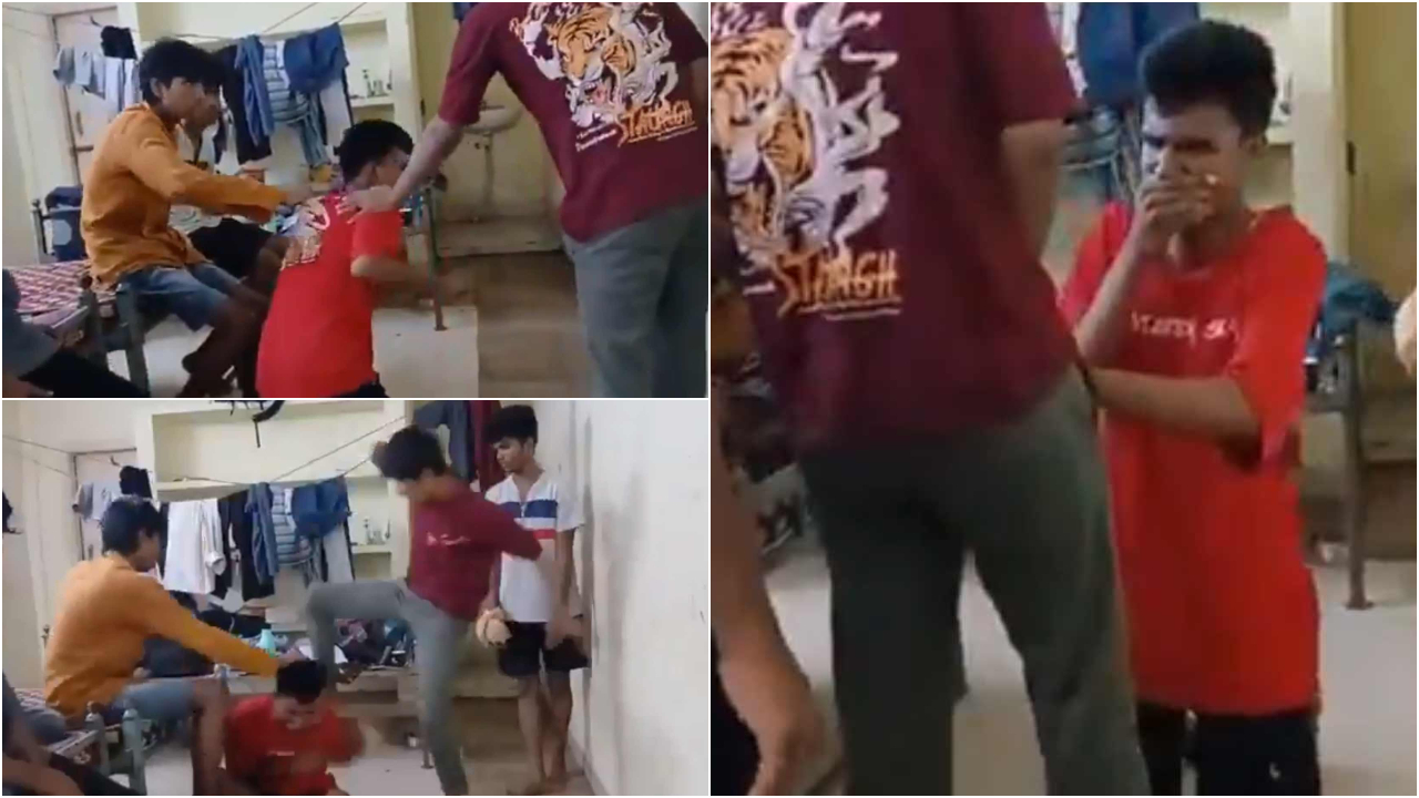 Viral Video | మోకాళ్లపై నిల్చోబెట్టి.. కాలితో తన్ని.. విద్యార్థిని చితకబాదిన తోటి విద్యార్థులు.. వీడియో వైరల్