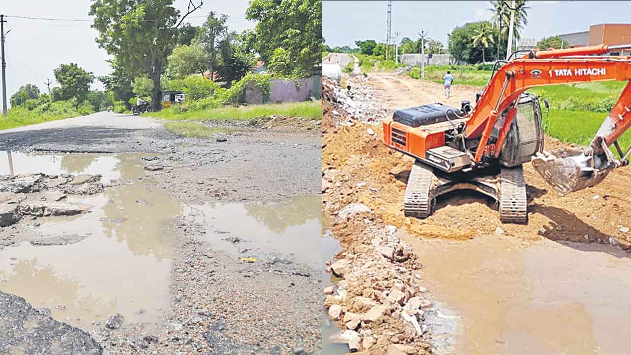 అధ్వానంగా రోడ్లు.. వందల కోట్ల నష్టం.. రూపాయి విడుదల చేయని కాంగ్రెస్ ప్రభుత్వం