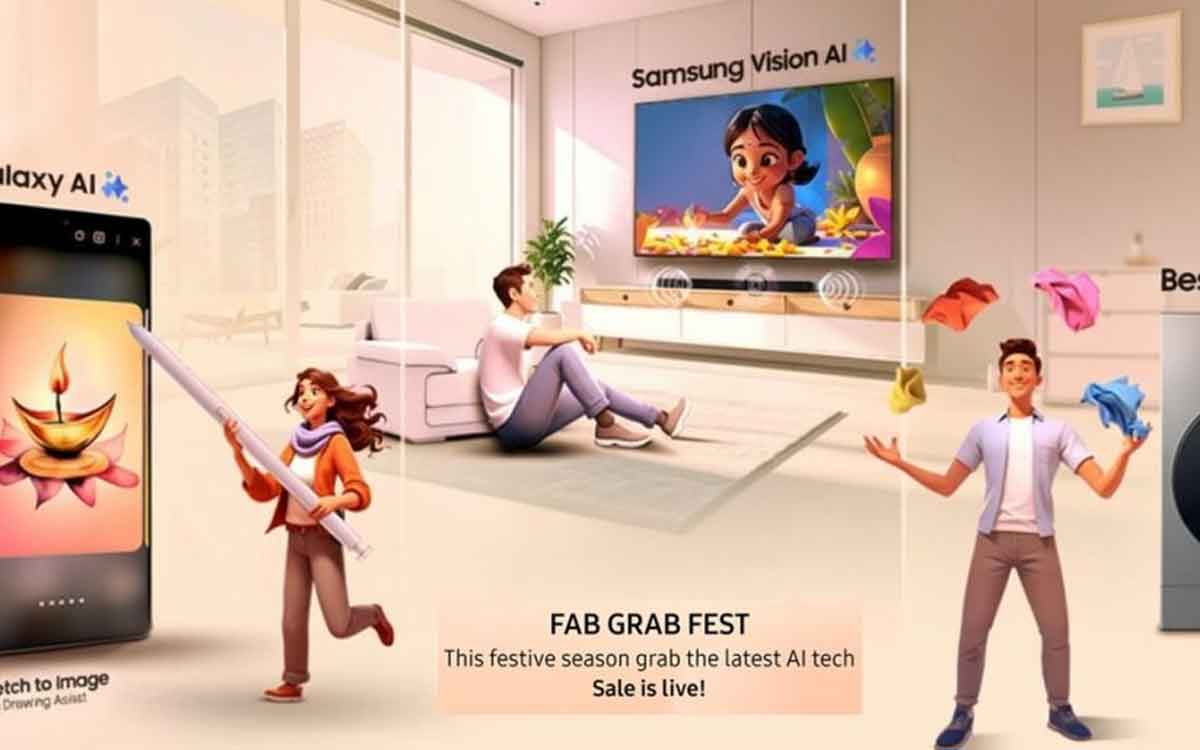 Samsung Fab Grab Fest 2025 | శాంసంగ్ ఉత్ప‌త్తుల‌పై క‌ళ్లు చెదిరే ఆఫ‌ర్లు.. ఆక‌ట్టుకునే డిస్కౌంట్లు.. ఏకంగా రూ.55వేల వ‌ర‌కు క్యాష్ బ్యాక్‌..