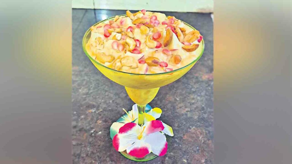 Semiya Fruit Custard Recipe