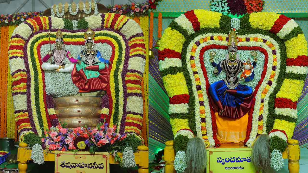 Srisailam | శ్రీశైలంలో కొనసాగుతున్న దసరా మహోత్సవాలు.. స్కందమాతగా దర్శనమిచ్చిన అమ్మవారు