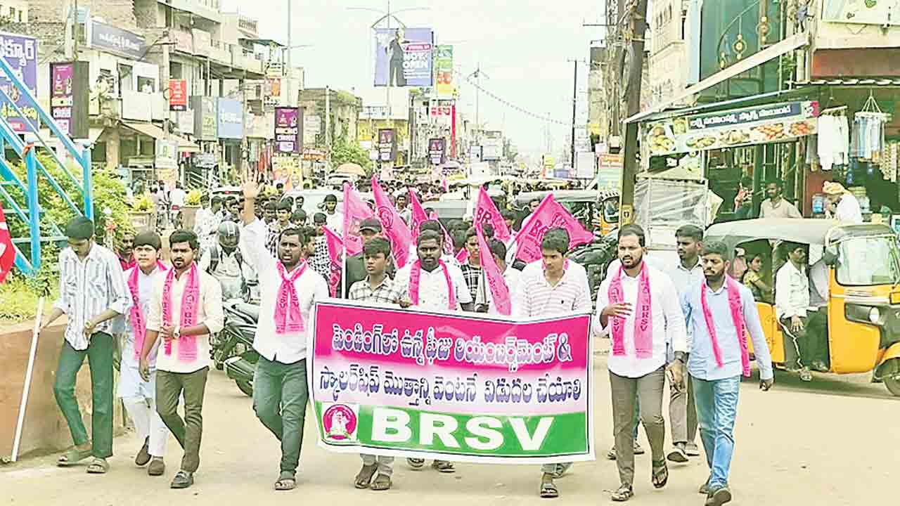 ఫీజు కోసం.. పోరుబాట