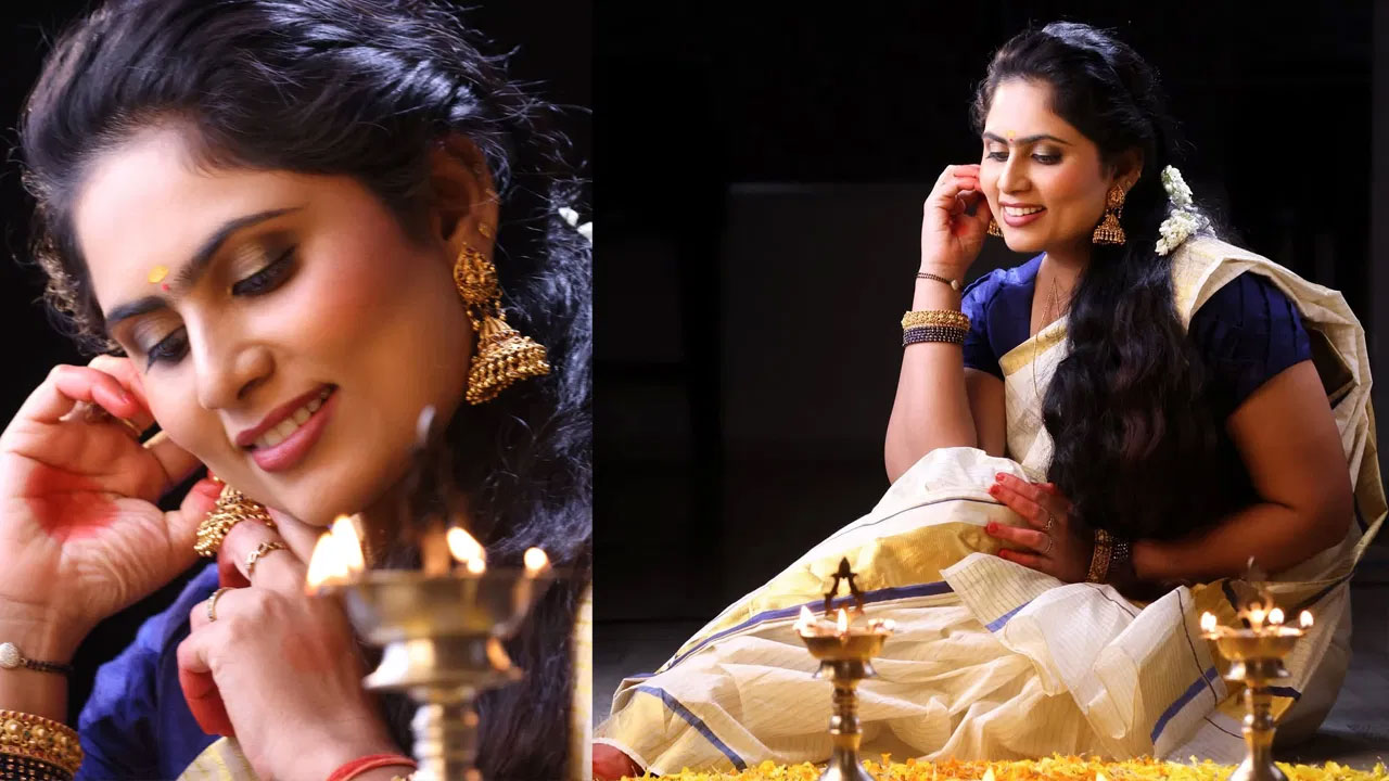 Tejaswini vygha | ఓనం స్పెష‌ల్.. దిల్ రాజు భార్య చీర‌క‌ట్టులో మెరిసిపోయిందిగా..!