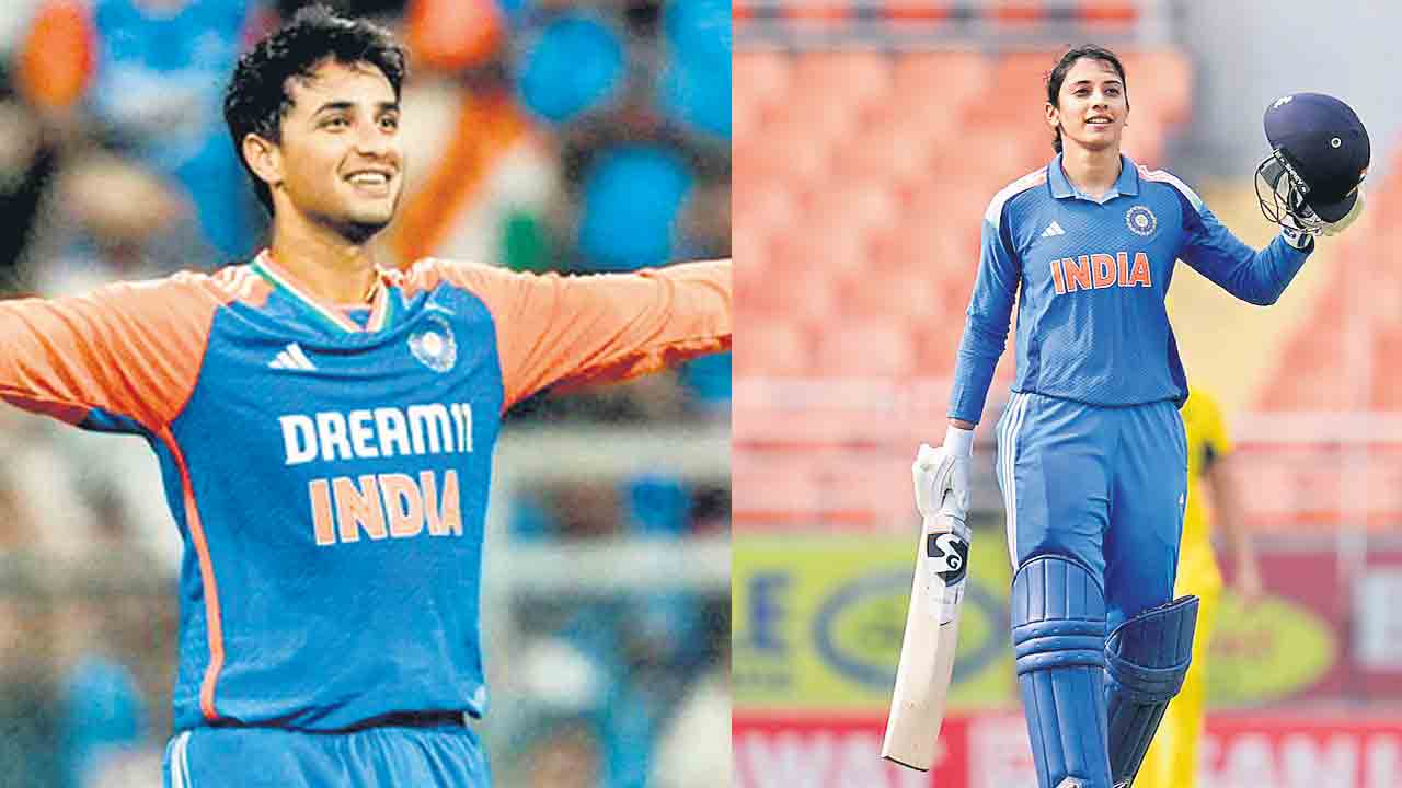 మంధాన, అభిషేక్‌కు అవార్డులు