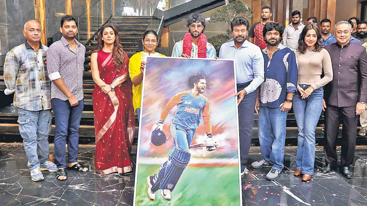 చిరు సెట్‌లో తిలక్‌వర్మ సందడి