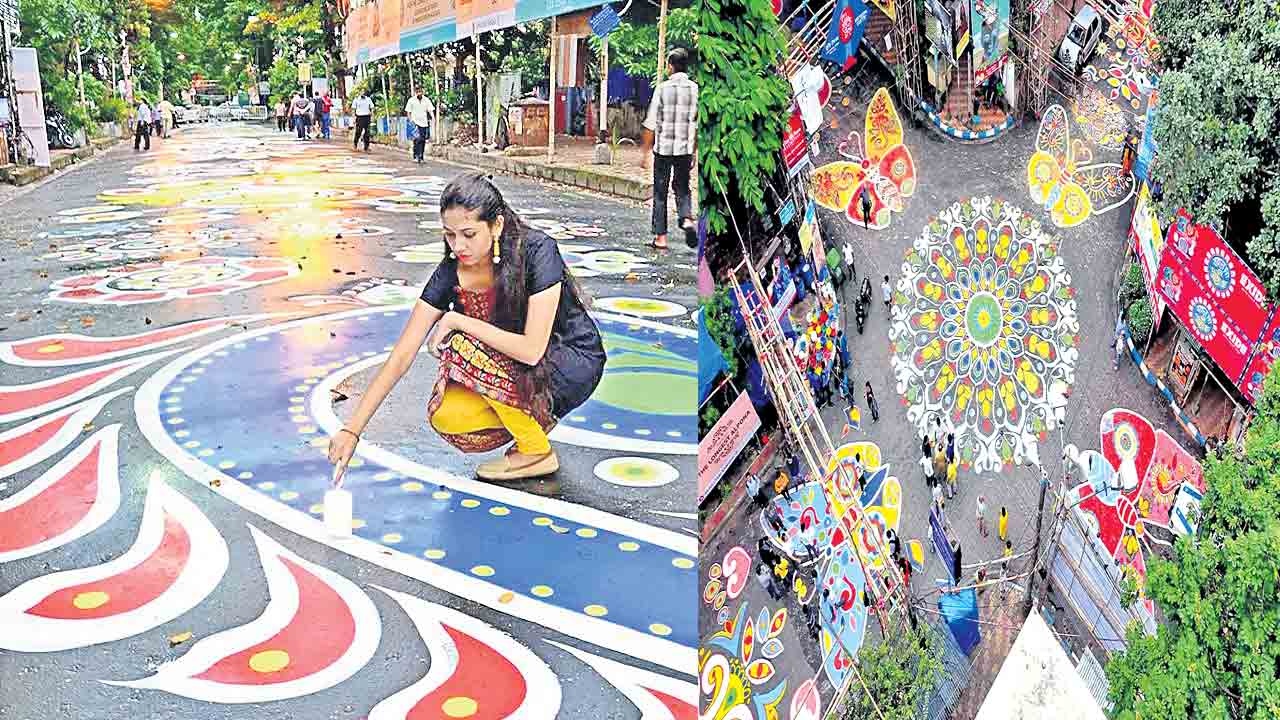 బెంగాలీ సందులో రంగోలీ