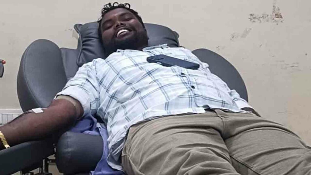 Shiva Kumar Blood Donation