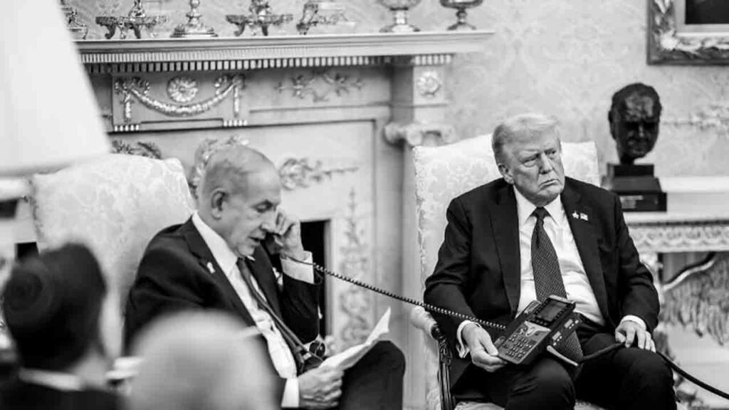 Trump Holds Phone Asetanyah