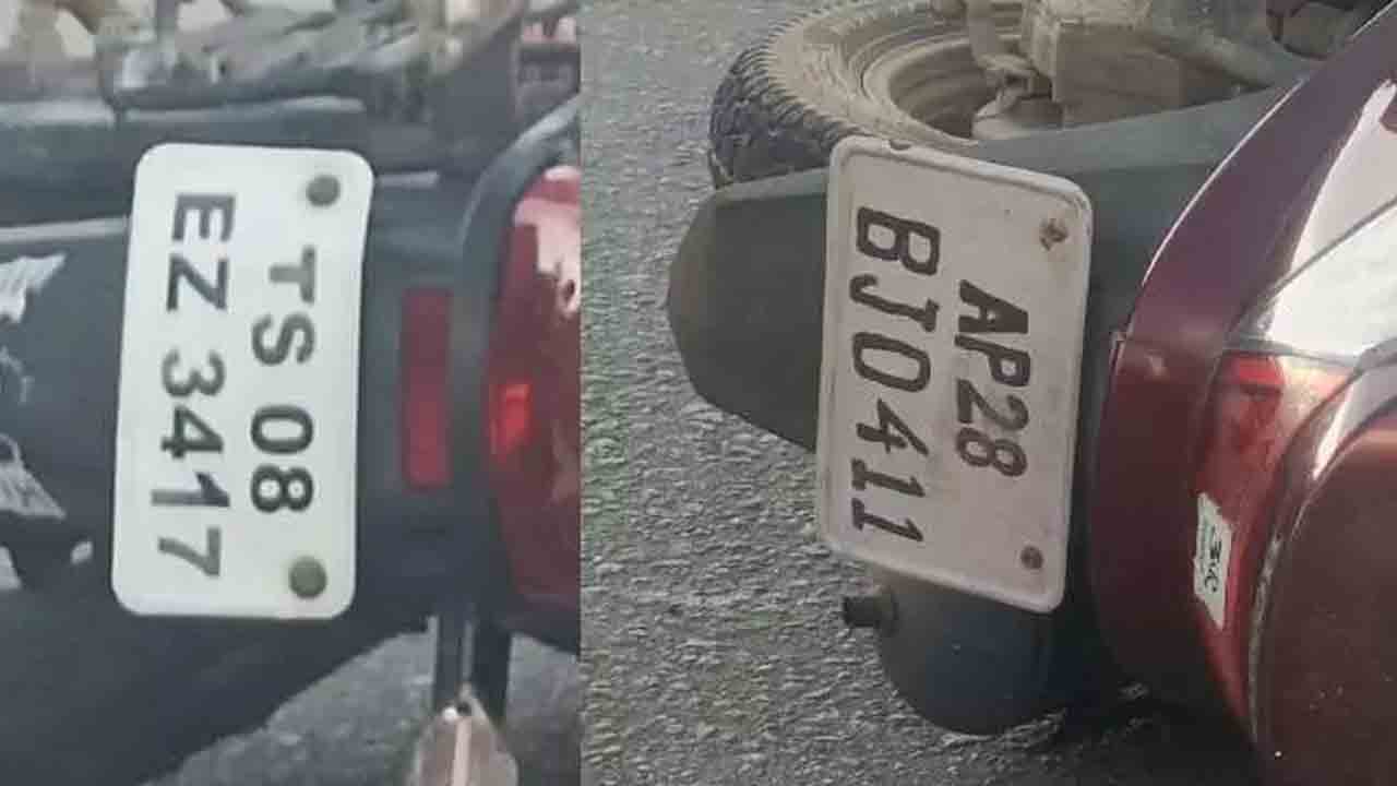 ద్విచక్ర వాహనాలను ఢీకొన్న కంటైనర్‌