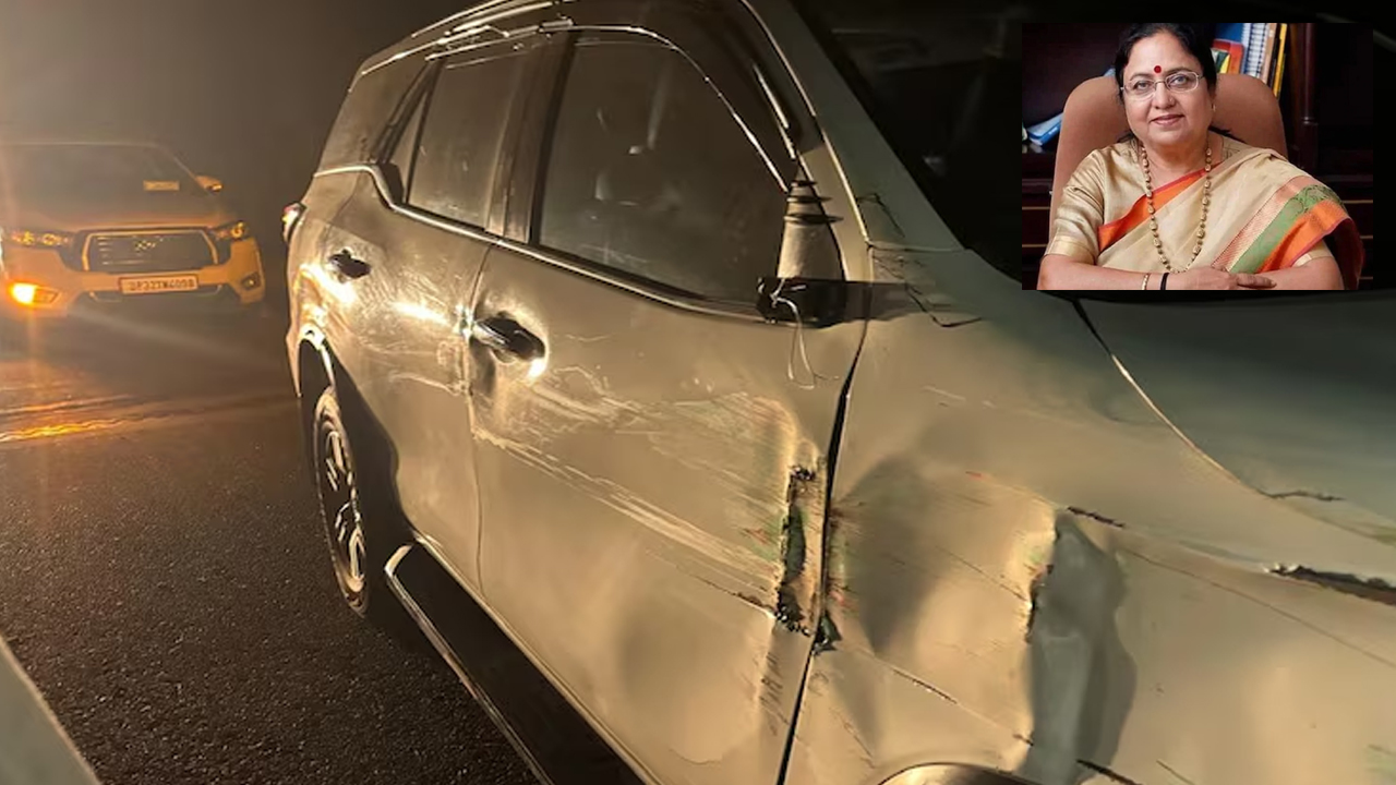 Road Accident | కారును ఢీకొట్టిన కంటైనర్.. మహిళా మంత్రికి తప్పిన ప్రమాదం