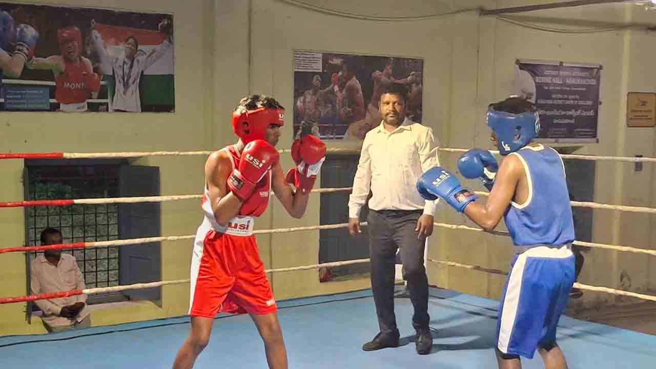 Boxing competitions | జేఎన్ఎస్ఎస్లో ఉత్సాహంగా బాక్సింగ్ టోర్నమెంట్ ఎంపికలు