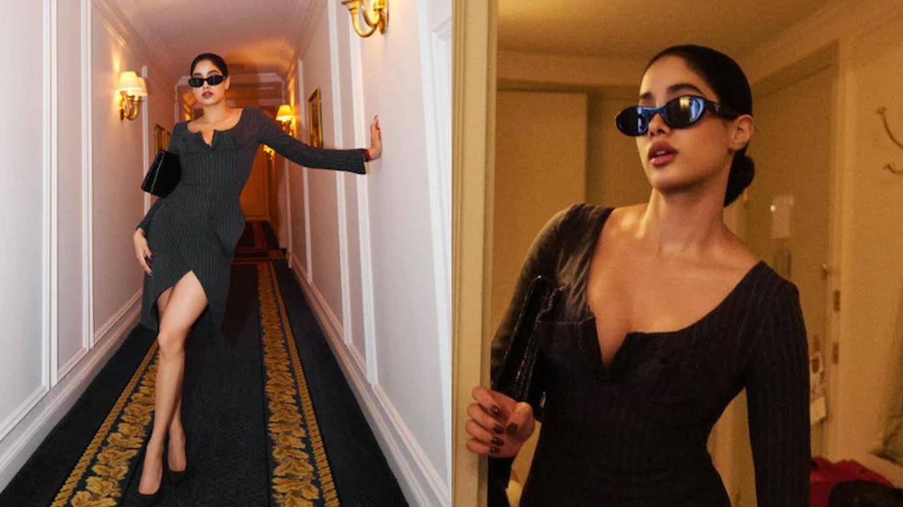 Janhvi Kapoor: బ్లాక్ డ్రెస్సులో జాన్వీ క‌పూర్ గ్లామ‌ర్ షో