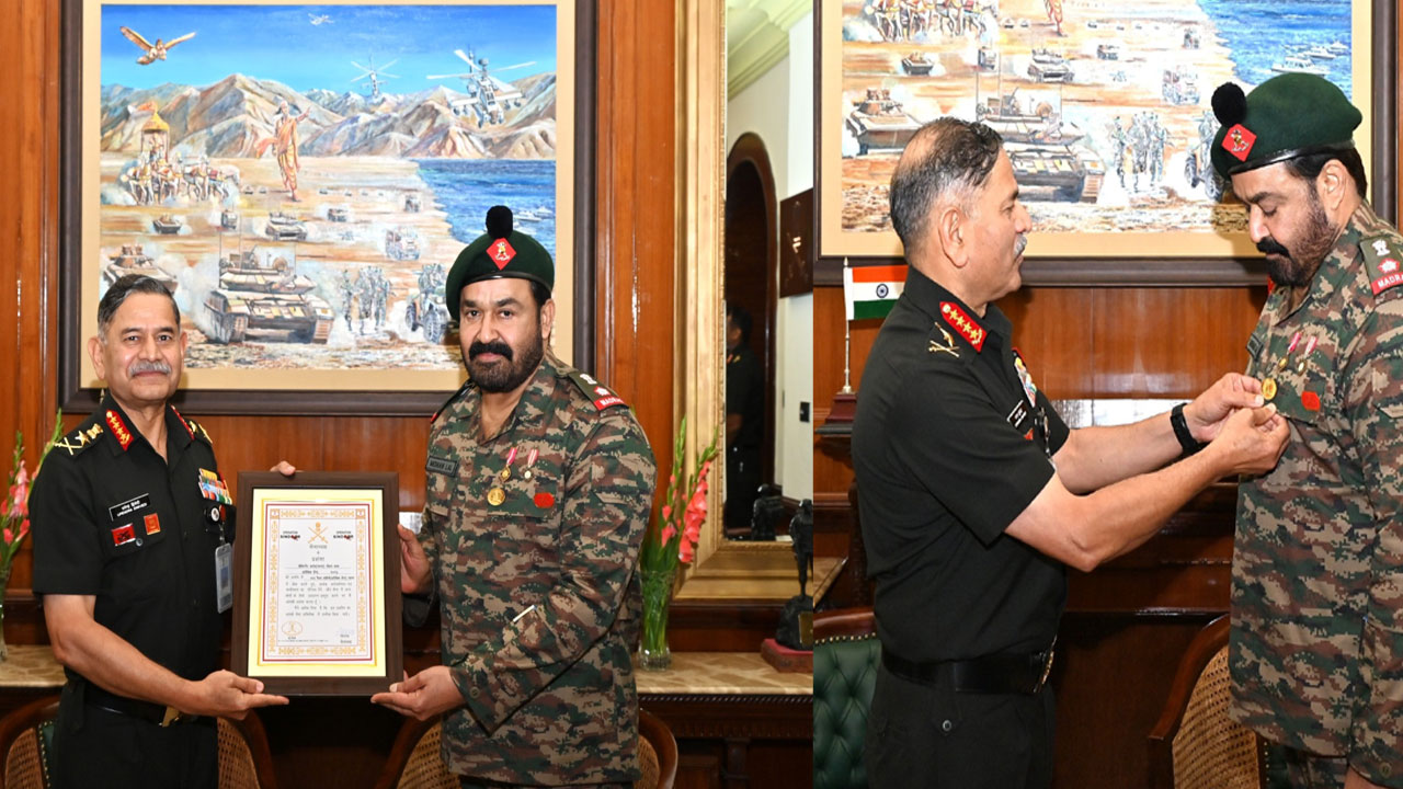 Mohanlal | సైన్యం నుంచి మోహన్‌లాల్‌కు అరుదైన గౌరవం .. ‘చీఫ్ ఆఫ్ ఆర్మీ స్టాఫ్ కమెండేషన్ కార్డ్’ అందుకున్న సూపర్ స్టార్‌