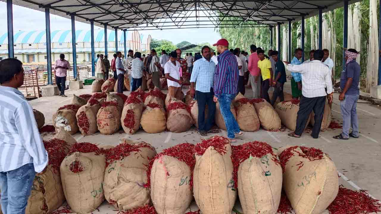 Madhira | మధిర మిర్చి మార్కెట్లో కోల్డ్ స్టోరేజ్ సిబ్బంది, ఏపీ వ్యాపారి అక్రమ దందా..?
