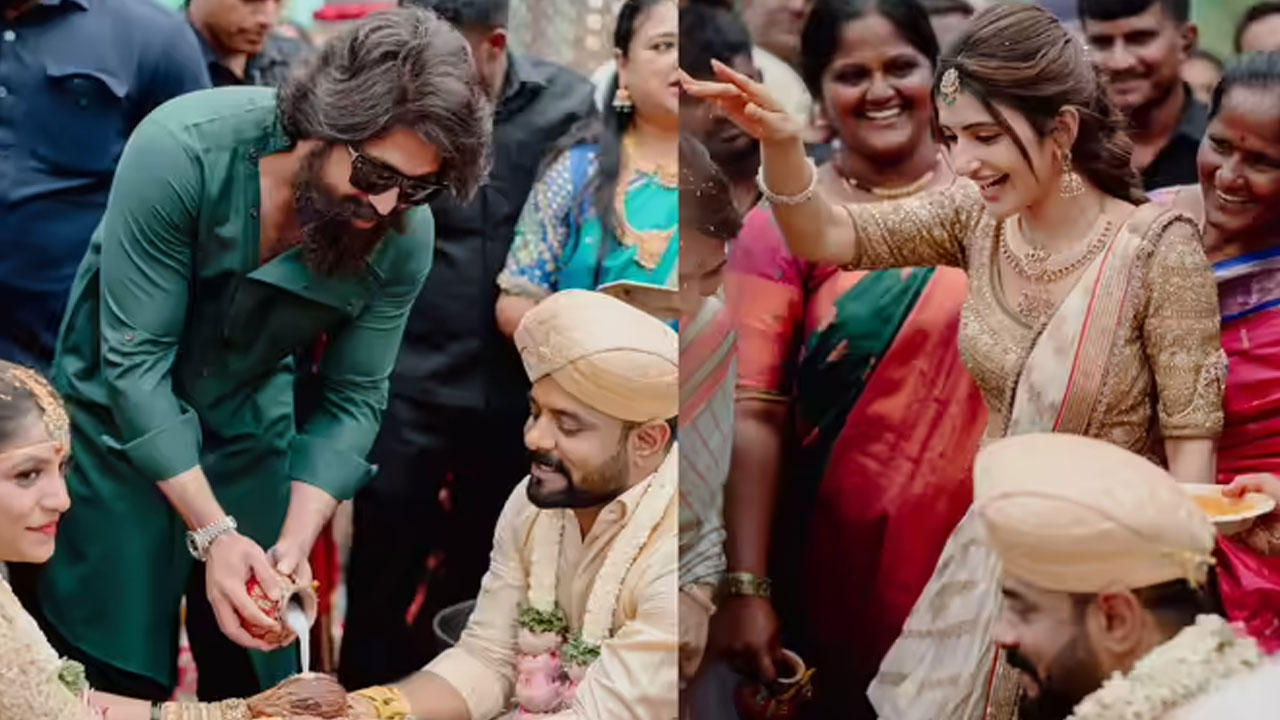 Bhuvan gowda | ఎన్టీఆర్-నీల్ సినిమాటోగ్రాఫర్ పెళ్లిలో సందడి చేసిన యష్, శ్రీలీల.. వైరల్ అవుతున్న ఫొటోలు