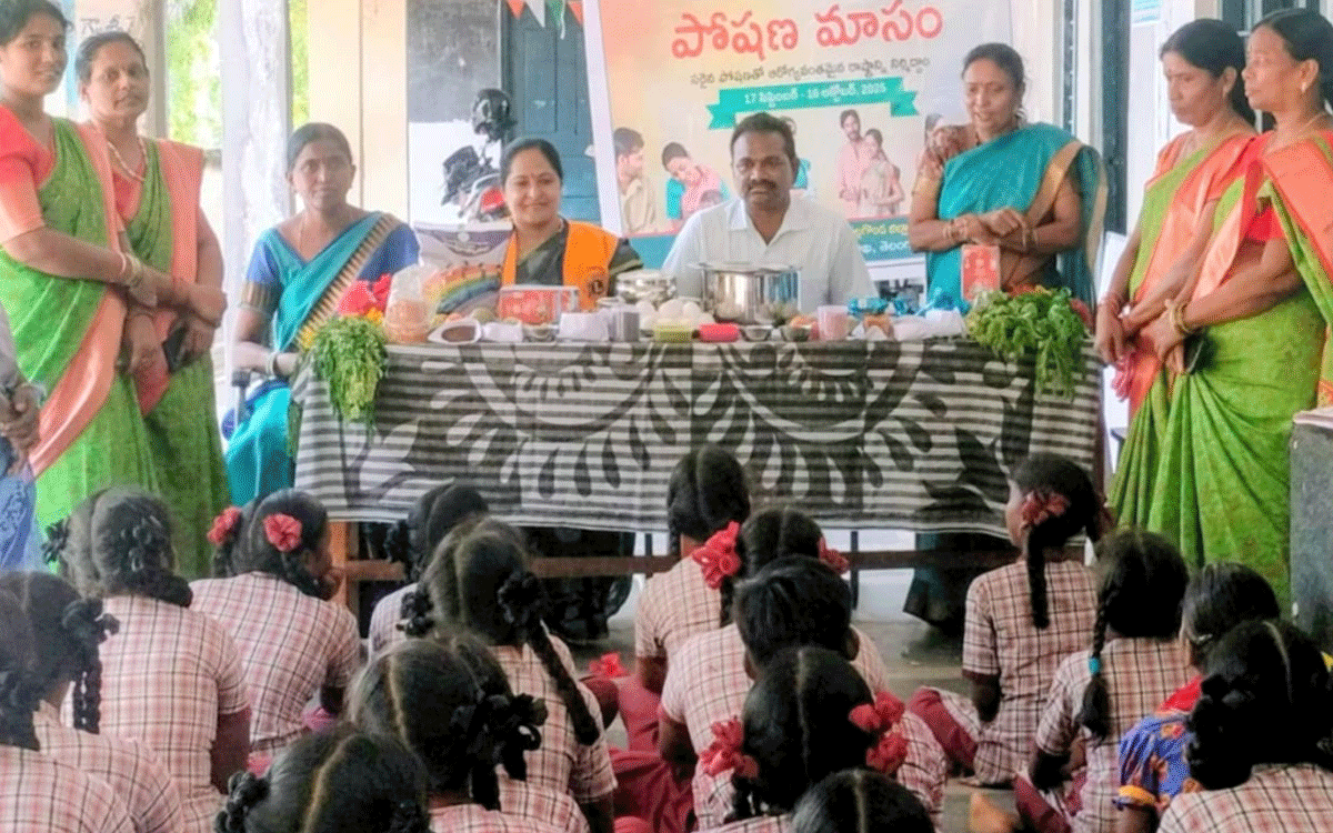 Kattangur : సమతుల ఆహారం ద్వారా సుస్థిర ఆరోగ్యం : ఐసీడీఎస్ సూపర్‌వైజర్ పద్మావతి