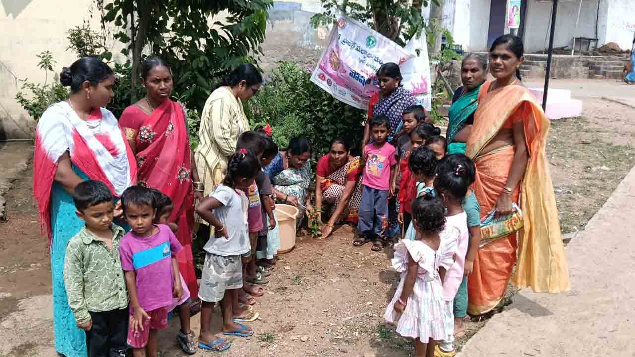 Pegadapalli | దోమలకుంట అంగన్‌వాడీ కేంద్రాల్లో పోషణ మాసం వేడుకలు