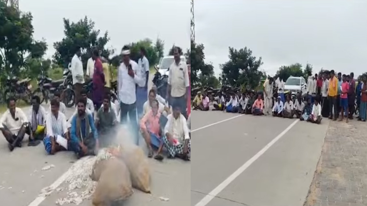 Shaligouraram | తేమ పేరుతో పత్తి కొనుగోలు చేయడంలే.. శాలిగౌరారంలో రోడ్డుపై బైఠాయించిన రైతులు