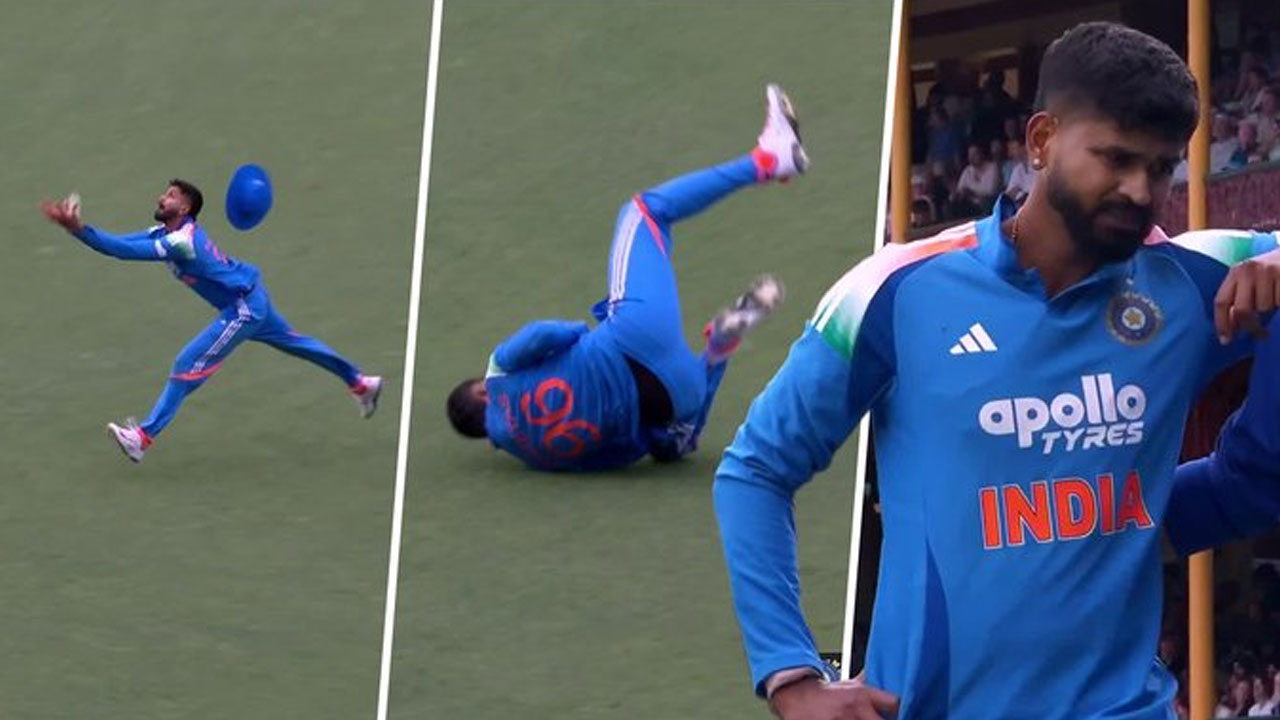 Shreyas Iyer: డైవింగ్ చేస్తూ స్టన్నింగ్ క్యాచ్.. కానీ గాయపడ్డ అయ్యర్.. వీడియో