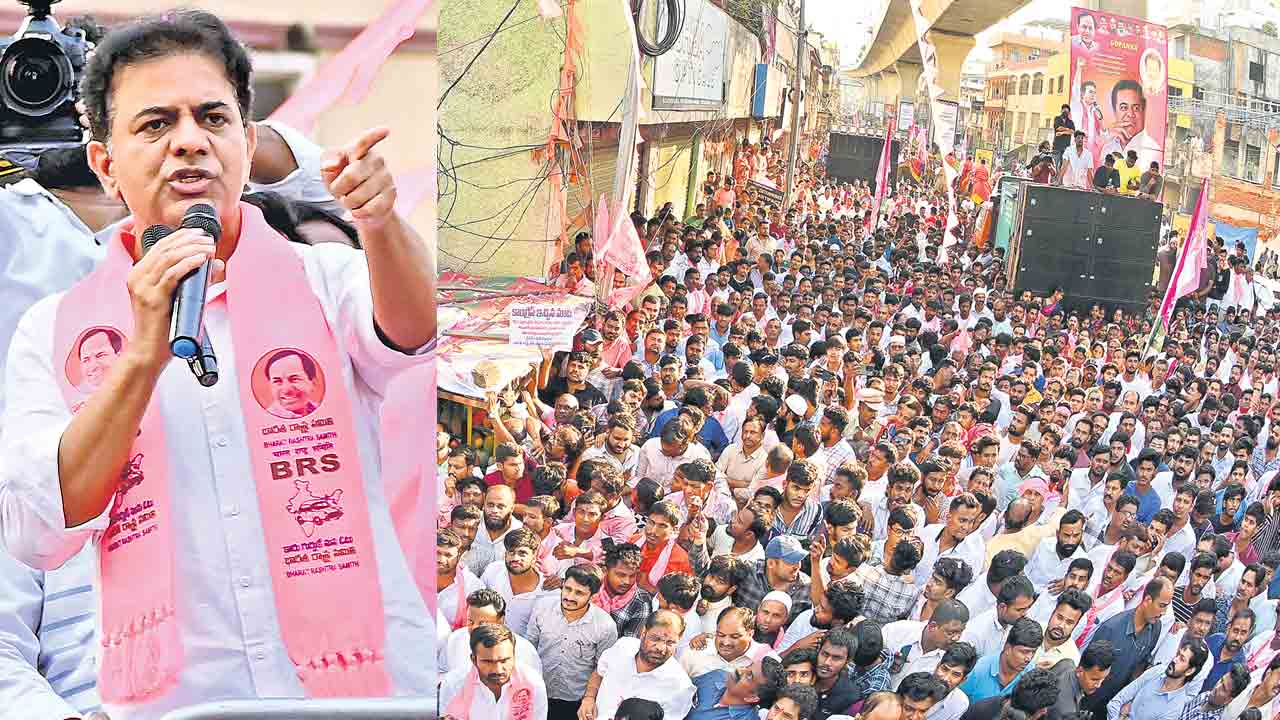 అభివృద్ధికా? అరాచకానికా.. మీ ఓటెవరికో తేల్చుకోండి.. జూబ్లీహిల్స్‌ ప్రజలకు కేటీఆర్‌ పిలుపు