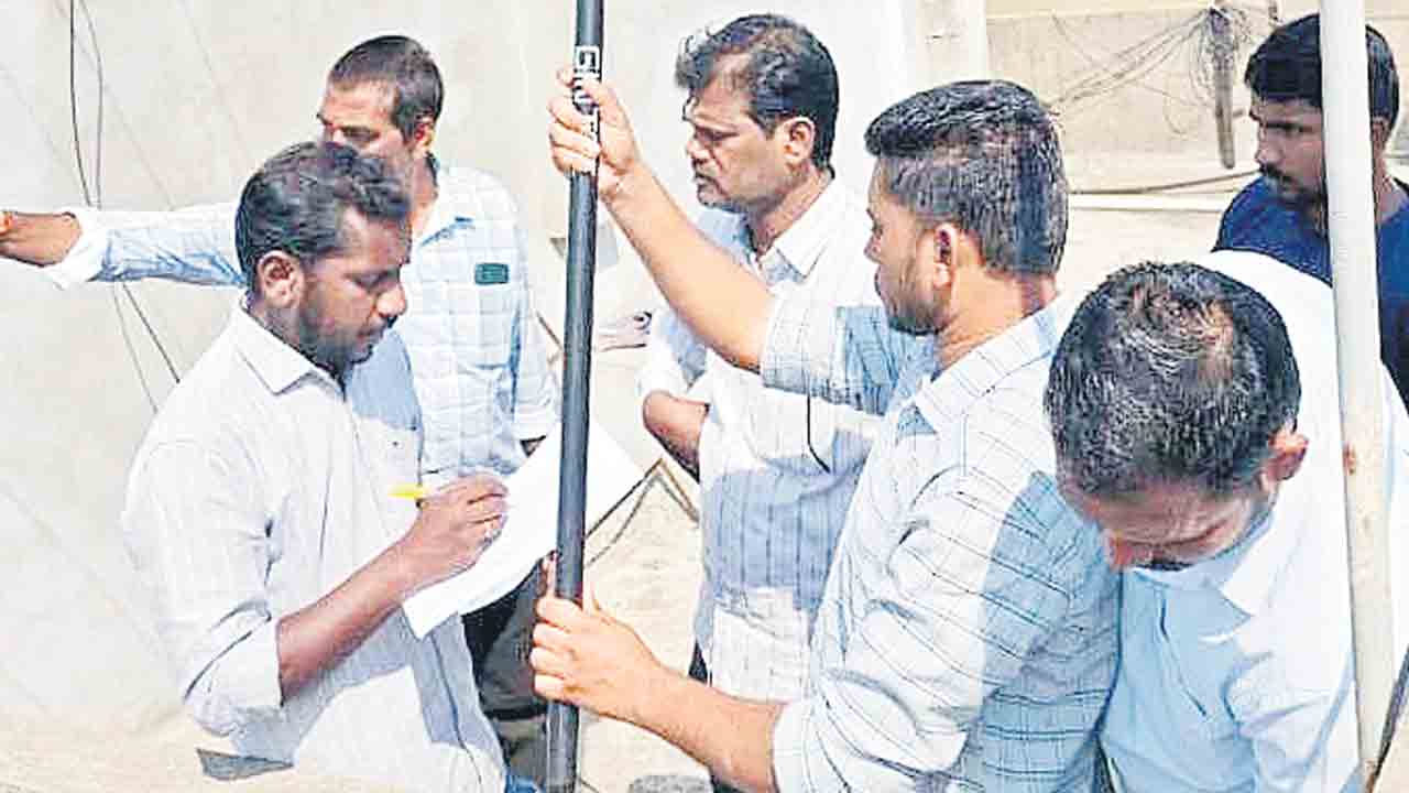 వివాదాస్పద భూమిలో మరోసారి సర్వే