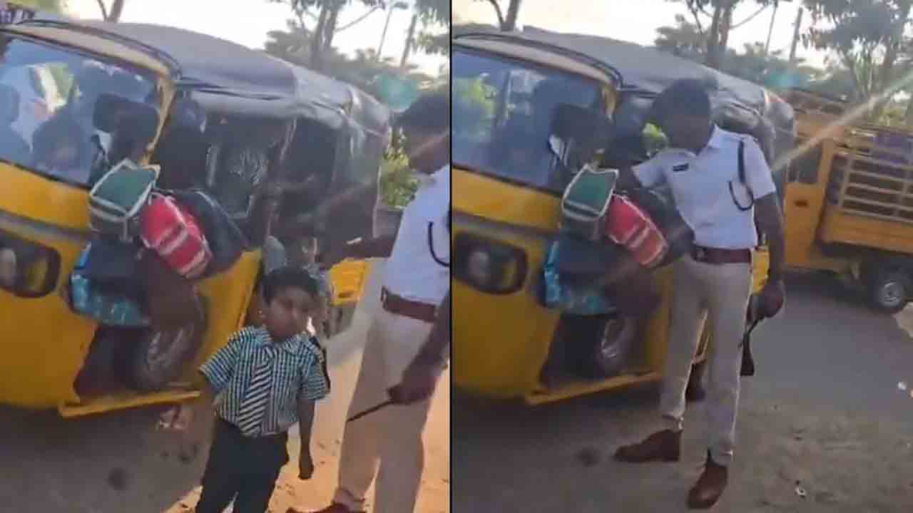 ఒకే ఆటోలో 23 మంది చిన్నారులు