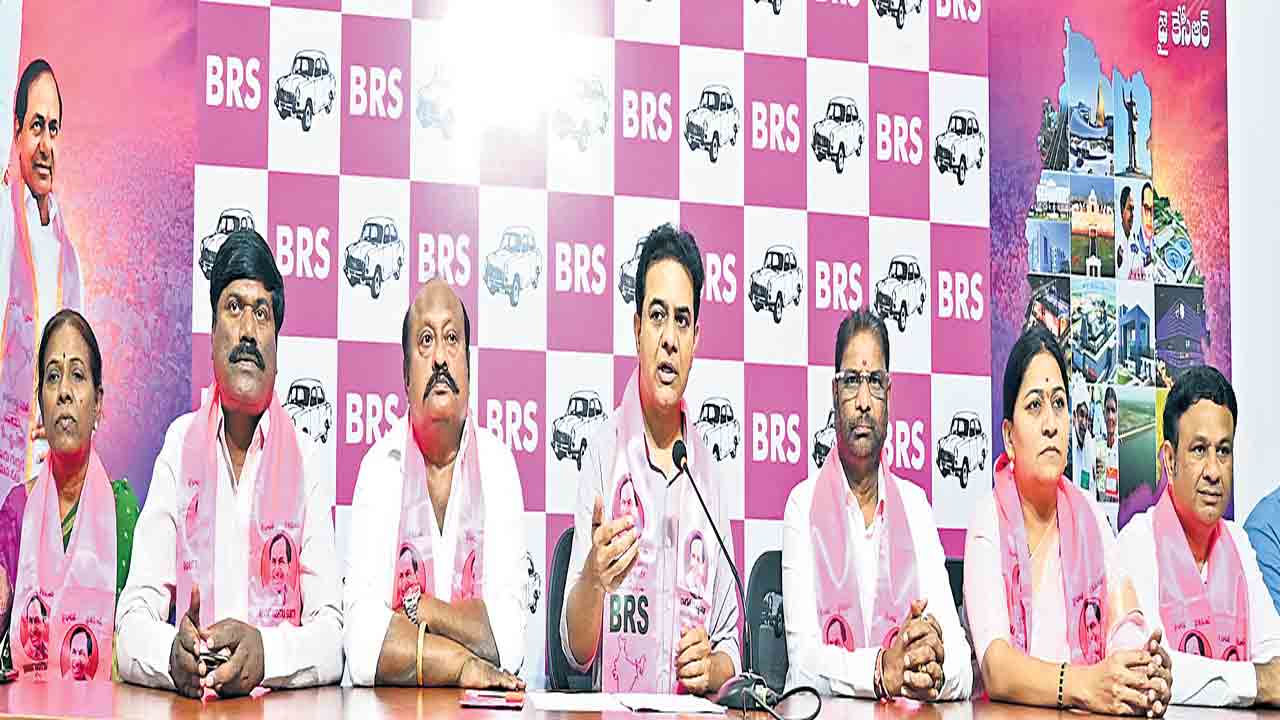 5 లక్షల కోట్ల భూ స్కాం!.. హెచ్‌ఐఎల్‌టీపీ పేరిట 9,292 ఎకరాలు మింగే కుట్ర: కేటీఆర్‌