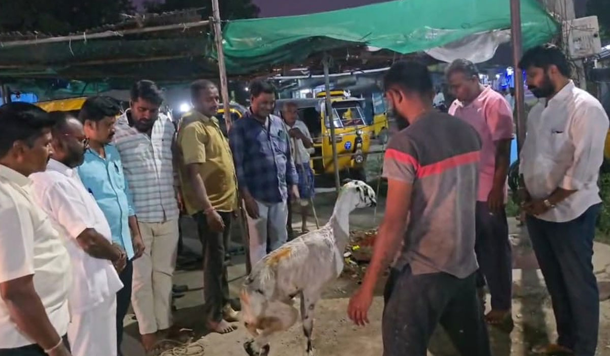 Godavarikhani | కూల్చిన గుళ్ల వద్ద ఫైవ్‌-ఇంక్లైన్‌ స్థానికుల శాంతి పూజలు