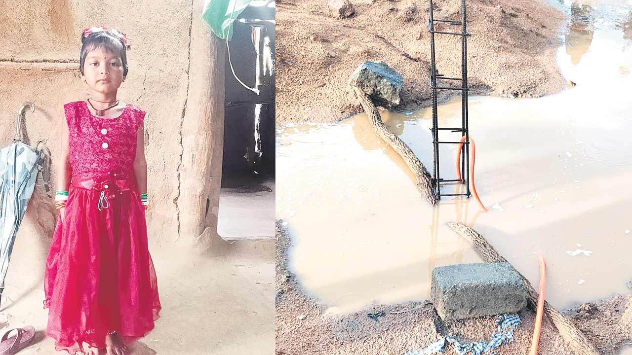 ఇందిరమ్మ ఇంటి గుంతలో పడి చిన్నారి మృతి