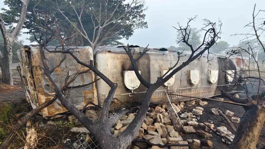 Container Lorry Collided