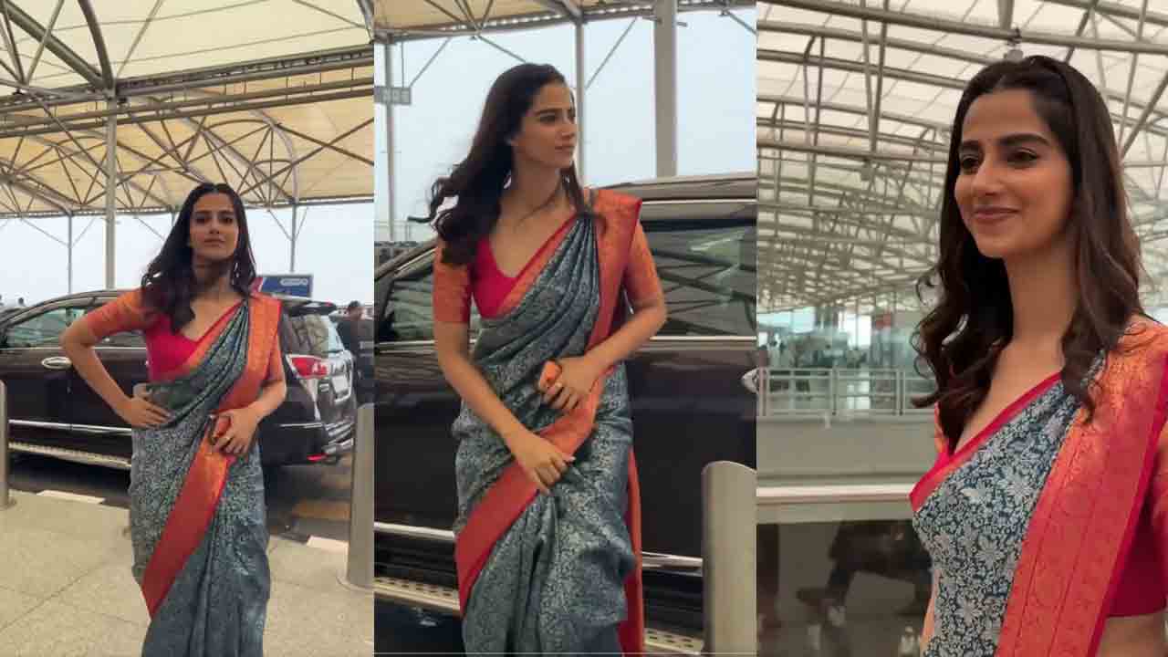 Meenakshi Chaudhary | చీరకట్టులో ఎయిర్‌పోర్టులో సందడి.. ఇంతకీ లక్కీభాస్కర్‌ హీరోయిన్‌ ఎక్కడికెళ్తుందో తెలుసా..?