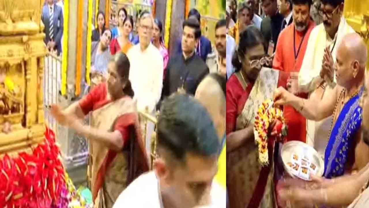 President Murmu | తిరుపతికి చేరుకున్న రాష్ట్రపతి.. పద్మావతి అమ్మవారిని దర్శించుకున్న ముర్ము
