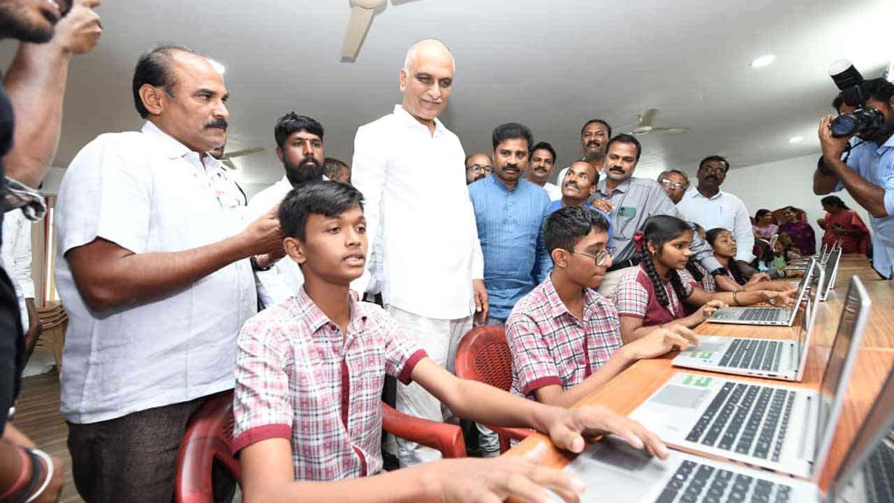Harish Rao | ఇందిరానగర్ ప్రభుత్వ పాఠశాలలో కంప్యూటర్ ల్యాబ్‌ ప్రారంభించిన హరీశ్‌రావు