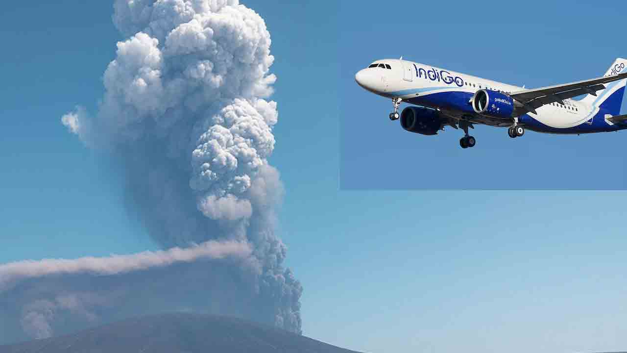Indigo Plane Diverted | 10వేల ఏళ్లకు బద్ధలైన అగ్నిపర్వతం.. ఇండిగో విమానం దారి మళ్లింపు..!