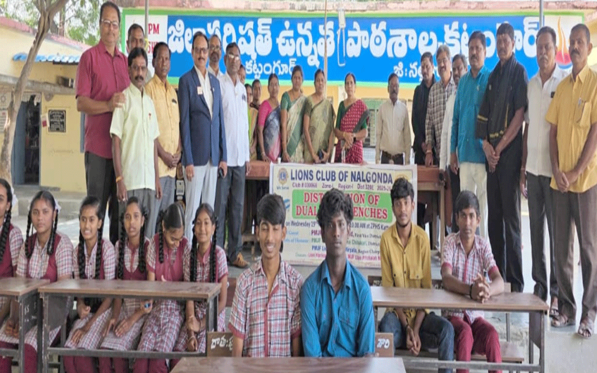 Kattangur : క‌ట్టంగూర్ ఉన్న‌త పాఠ‌శాల‌కు డ్యూయల్ డెస్క్ బెంచీలు అంద‌జేత‌