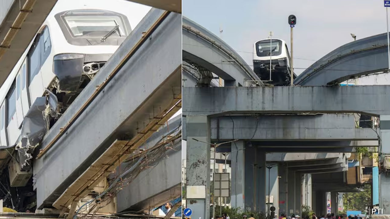 Monorail: ముంబై మోనోరైల్‌ ప్ర‌మాదంలో ముగ్గురు సిబ్బందికి గాయాలు