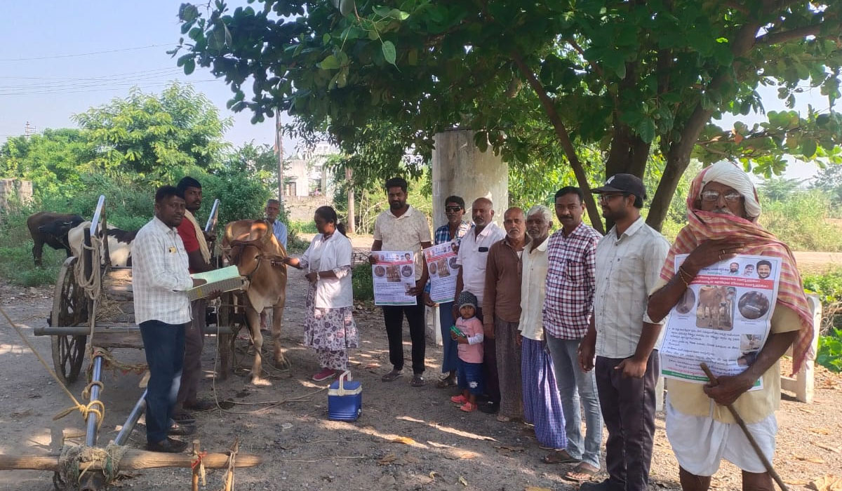 Pegadapally | నామాపూర్ లో పశువులకు గాలి కుంటు వ్యాధి నివారణ టీకాలు
