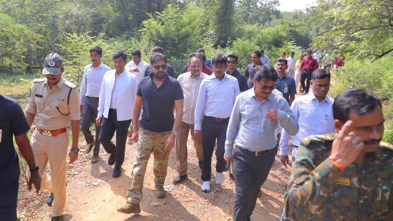 తిరుపతి జిల్లా మామండూరు అటవీ ప్రాంతాన్ని పరిశీలించిన ఏపీ డిప్యూటీ సీఎం పవన్ కల్యాణ్‌